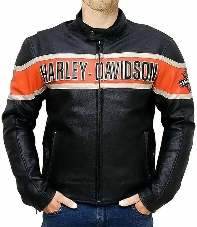 Harley Davidson Black Biker Harley Leather Jackets for Men