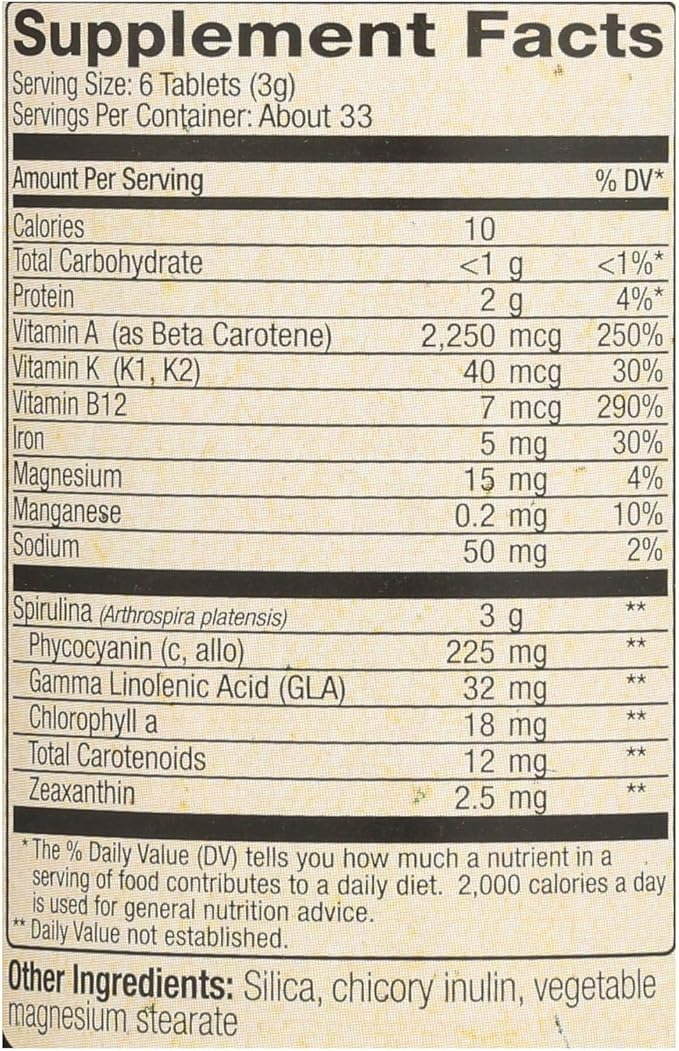 Nutrex Hawaii Spirulina - 500 Mg - 200 Tablet