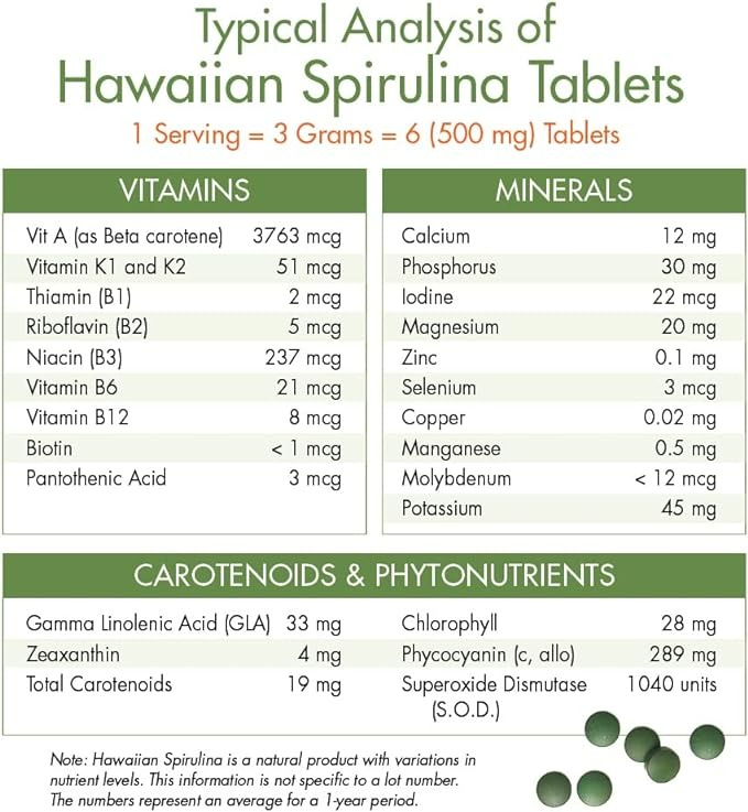 Nutrex Hawaii Pure Hawaiian Spirulina 500 Mg - 400 Adet