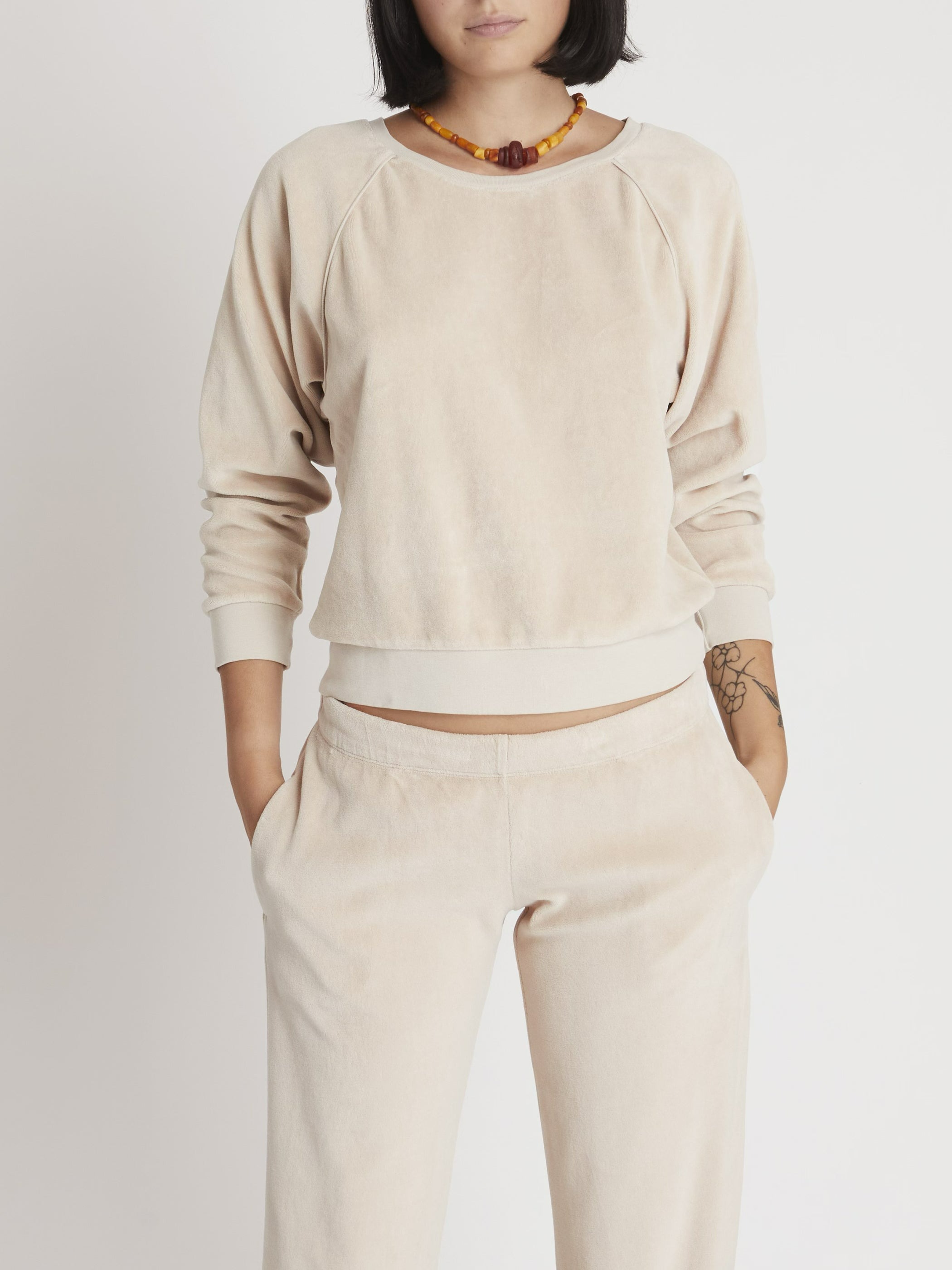 Suzie Kondi The Saba Raglan Top in Velour - Dorset