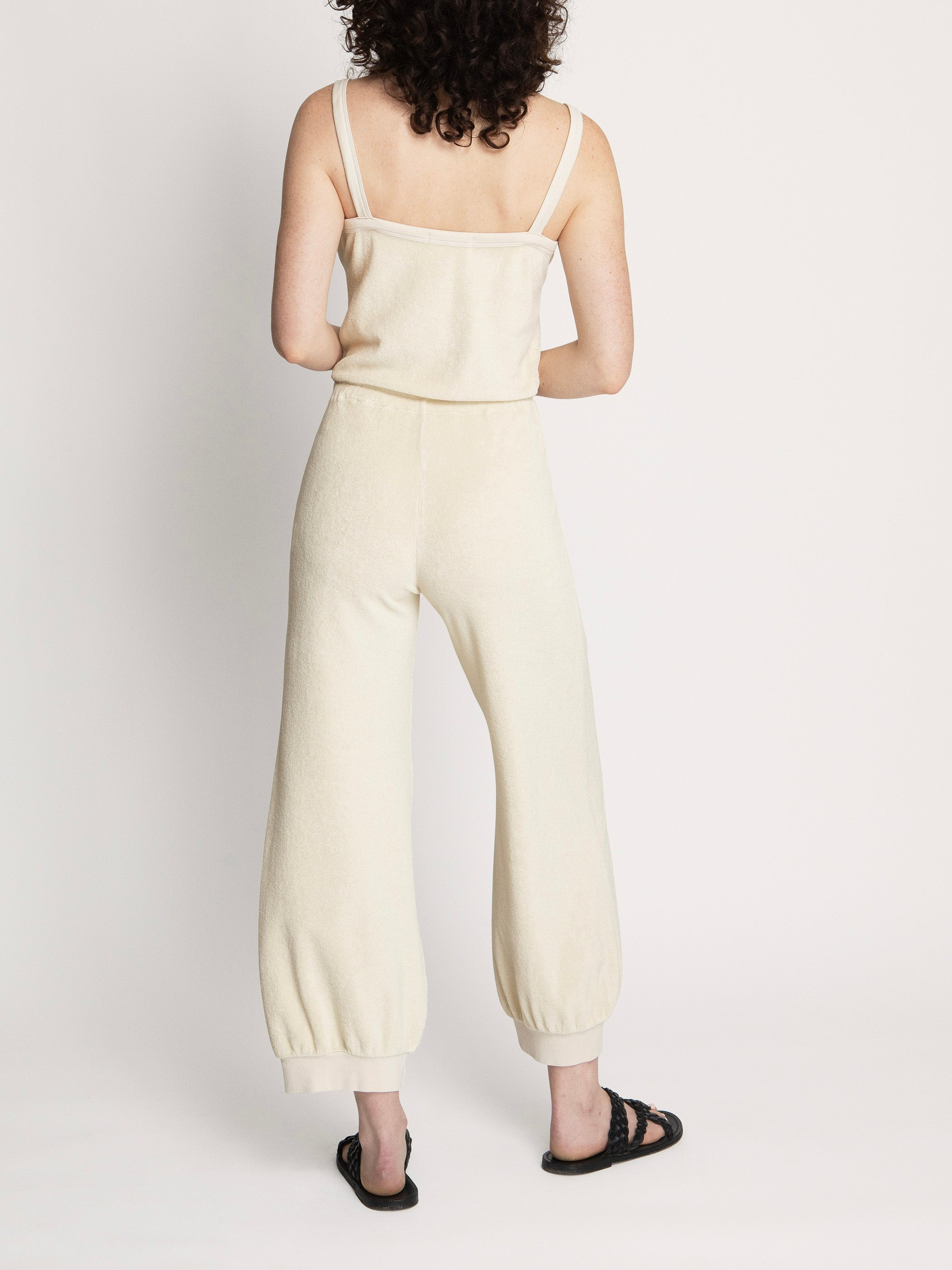 Suzie Kondi The Giorgi Tank Jumpsuit in Terry - Natural