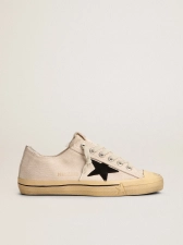 Golden Goose Men's V-Star LTD With Black Suede Star And Embroidered Lettering