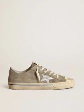 Golden Goose Men’s V-Star With Suede Upper And Silver Star