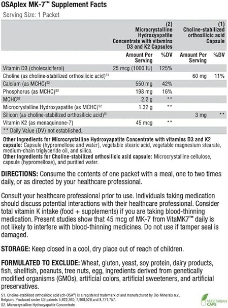 Xymogen OSAplex MK-7 - Supports Overall Bone Health and Bone Strength - 60 Kapsül