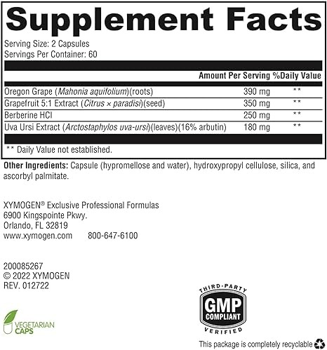 Xymogen Berbemycin - Berberine Supplement - 120 Kapsül