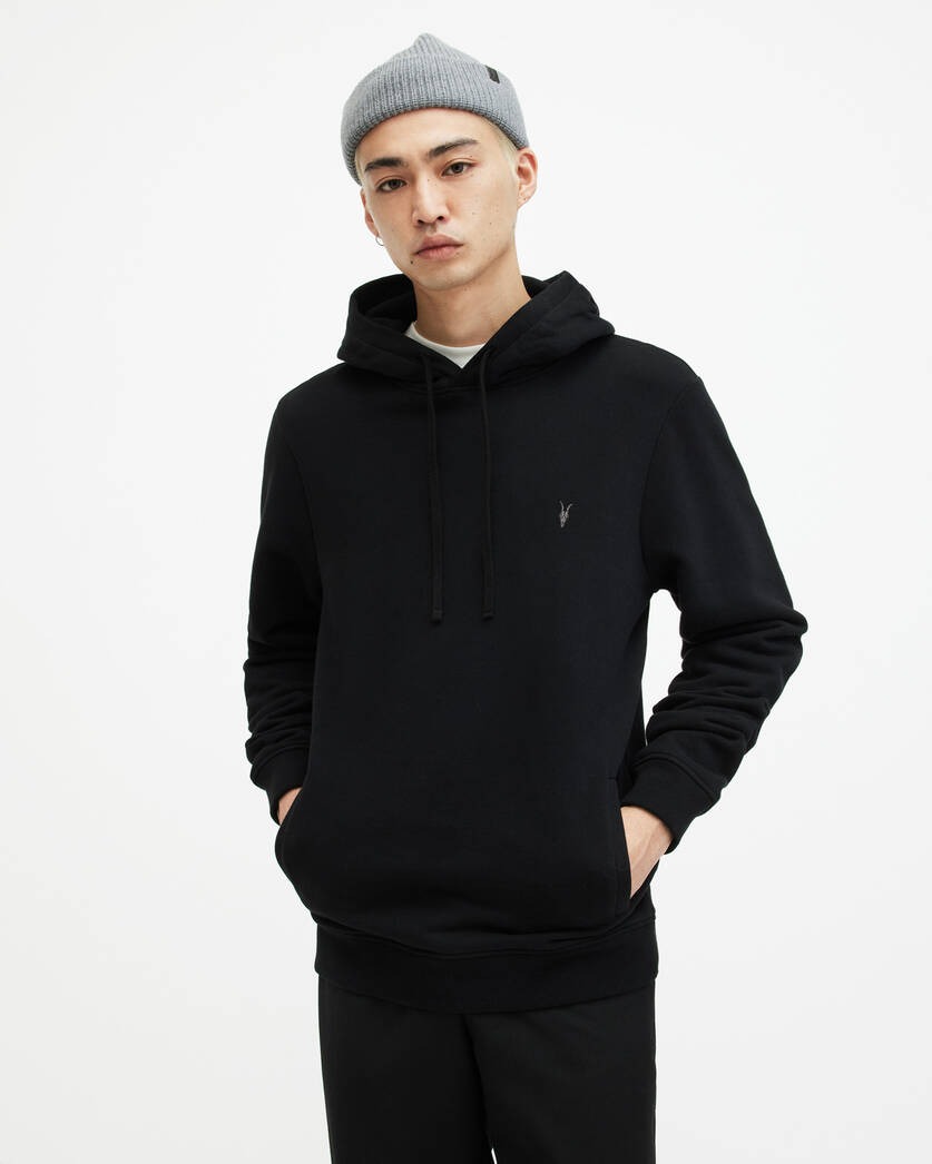 All Saints Raven Pullover Hoodie - Black