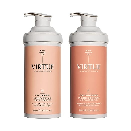 Virtue Curl Shampoo & Conditioner Set - Large Size 17 Oz