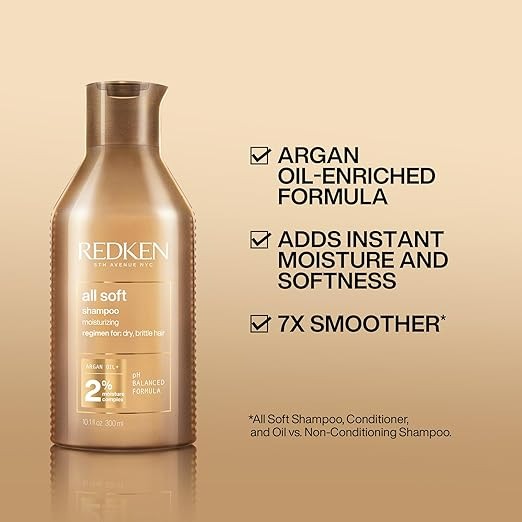 Redken All Soft Shampoo - 10.1 Fl Oz