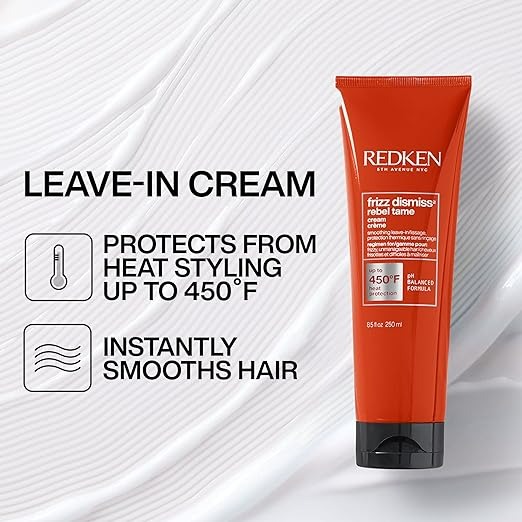 Redken Frizz Dismiss Rebel Tame Heat Protective Leave-In Cream - 8.5 Fl Oz