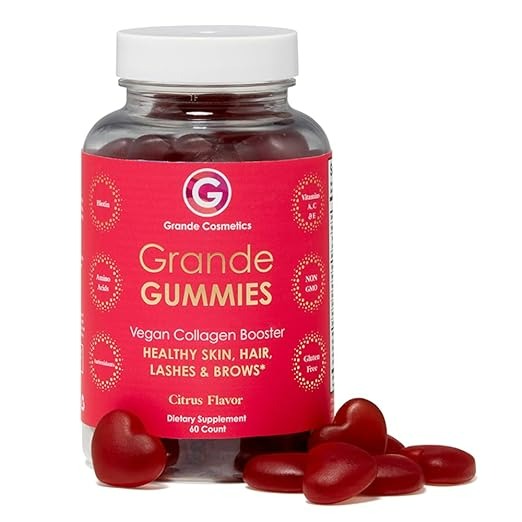 Grande Cosmetics Vegan Collagen Hair Vitamin Gummies for Hair - 60 Tablet