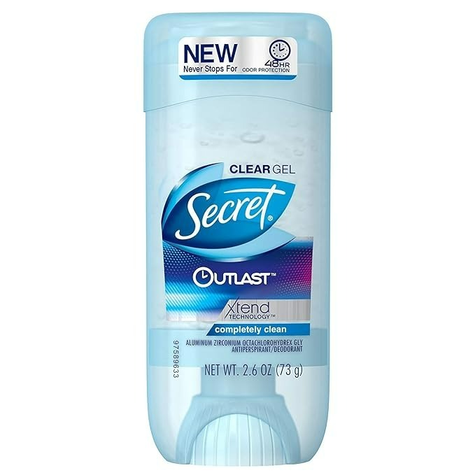 Secret Deodorant Outlast Clear Gel Completely Clean - 2.6 Oz