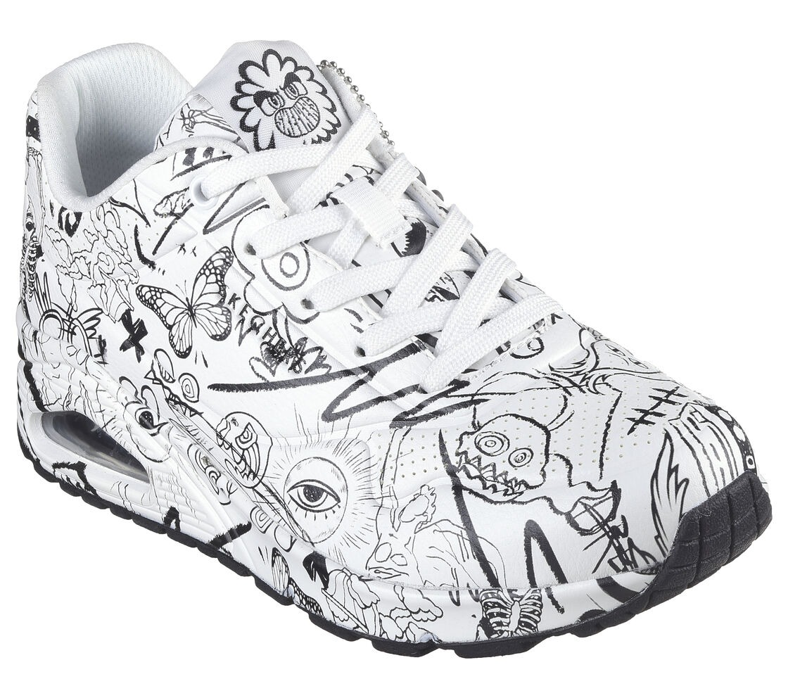 Skechers Vexx: Uno - Process Sketch - White / Black