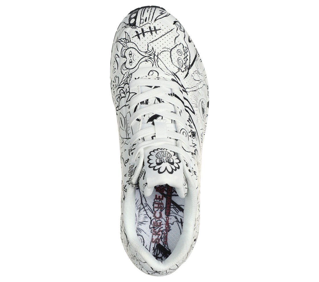 Skechers Vexx: Uno - Process Sketch - White / Black