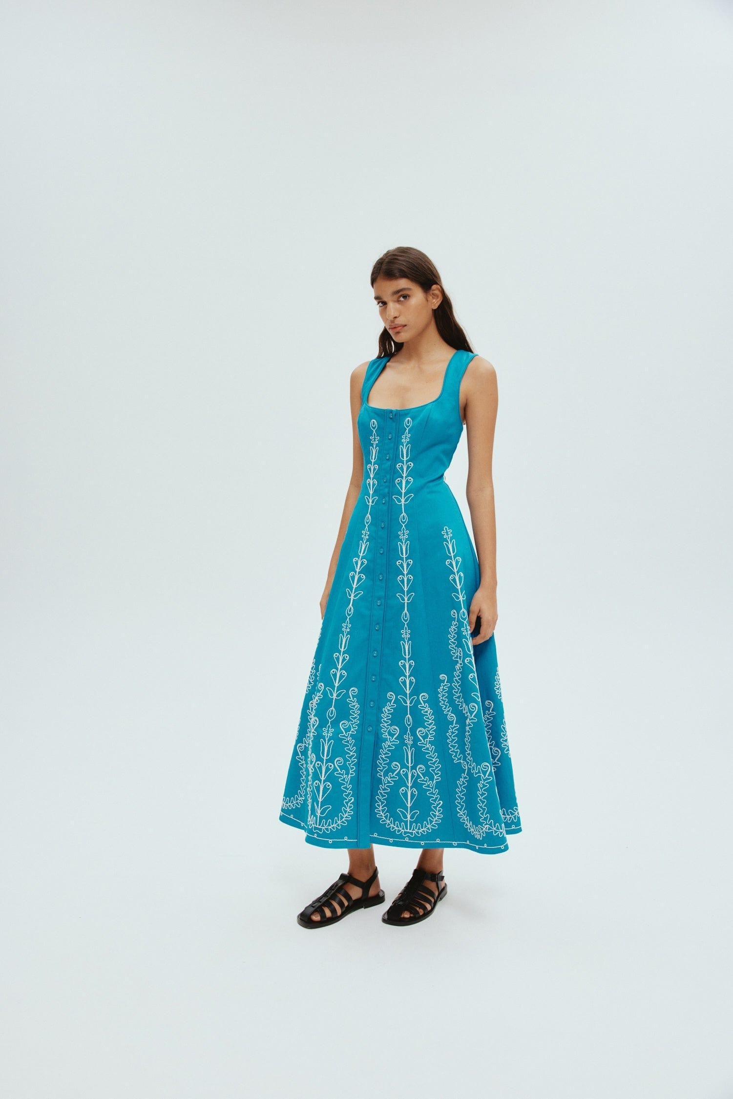 Alemais Donovan Corded Midi Dress