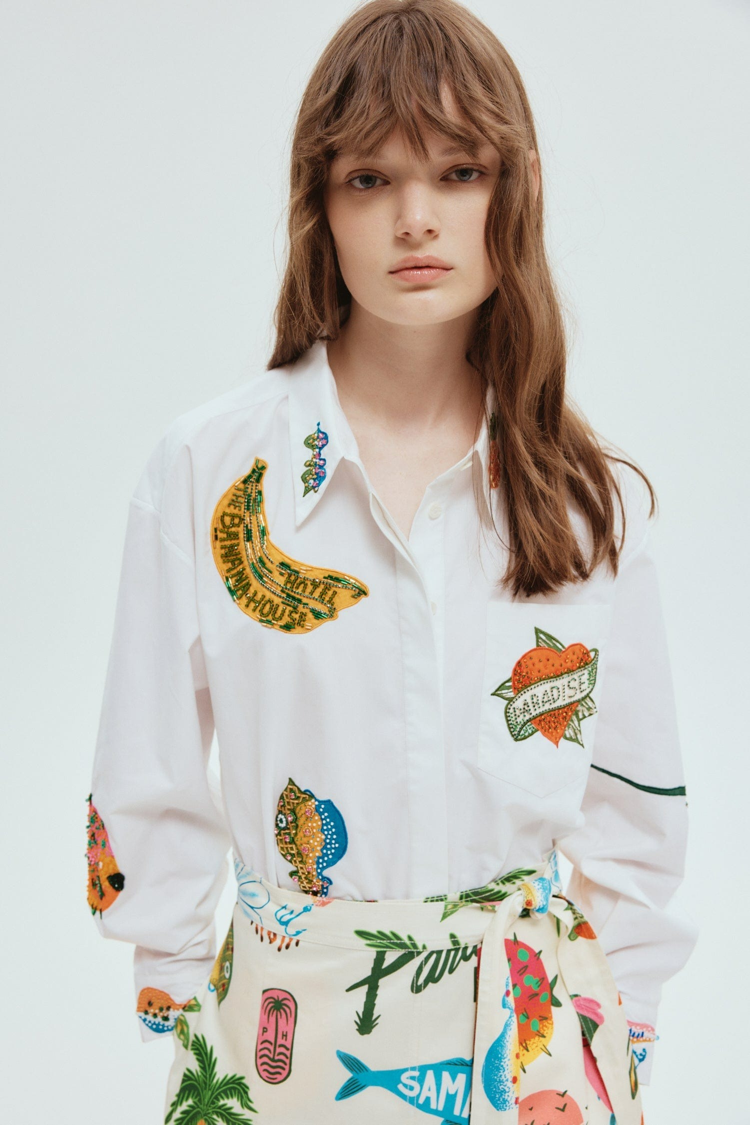 Alemais Clam Embroidered Shirt