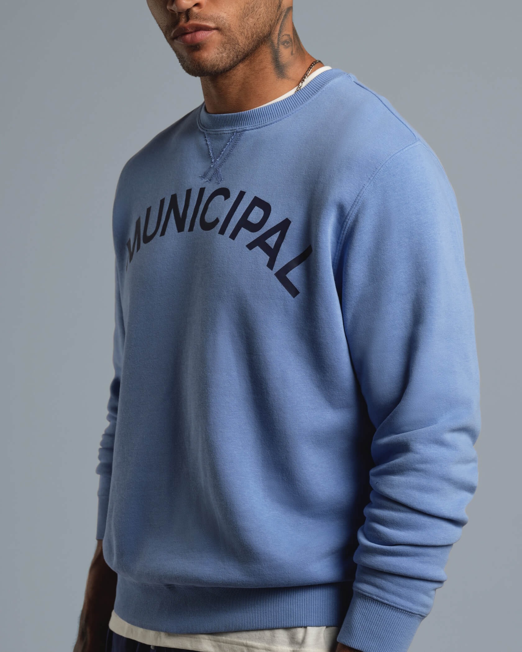 Municipal Origin Fleece Crew - Peri / Navy