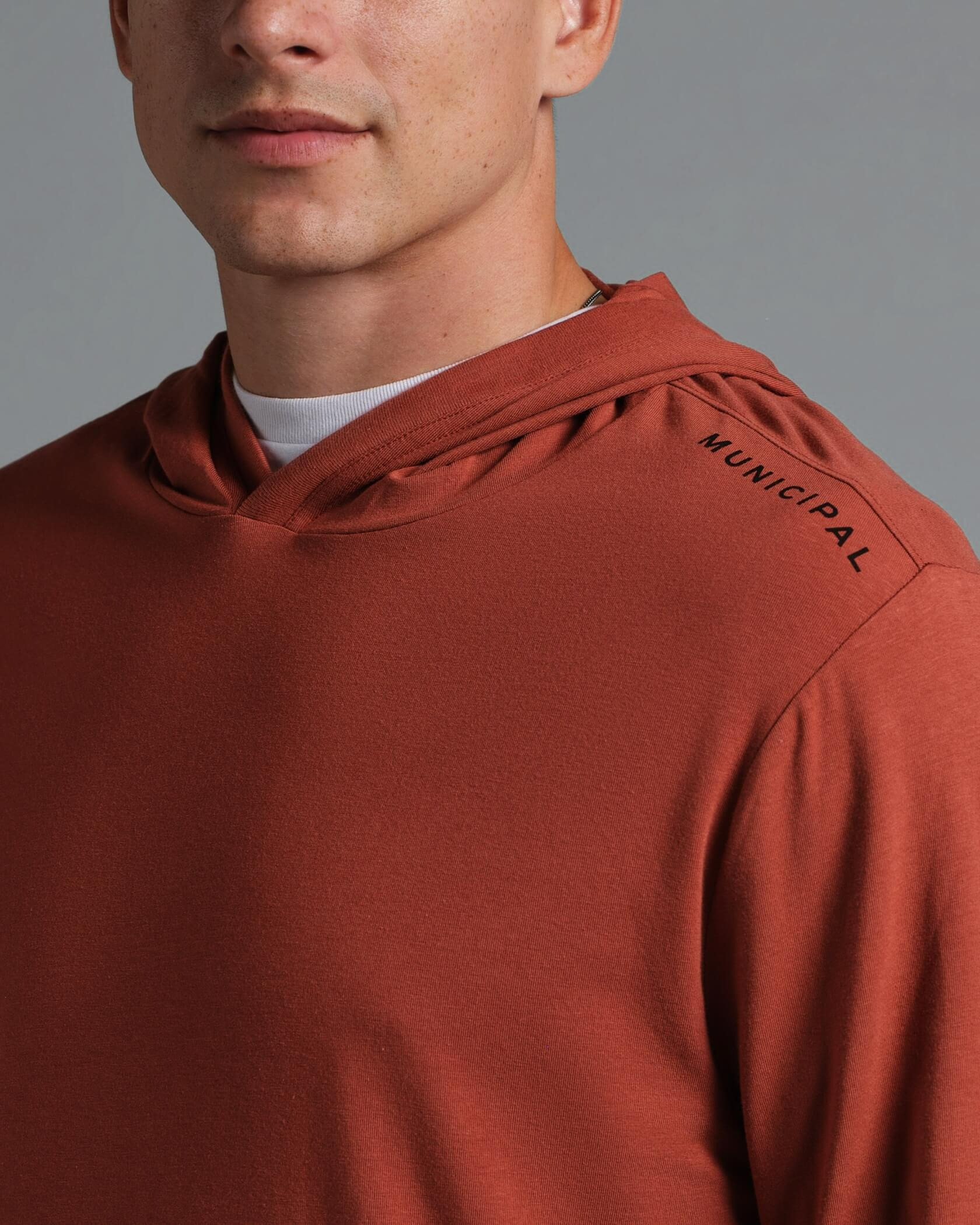 Municipal Enduro Stretch LS Hooded T-Shirt - Mineral Red