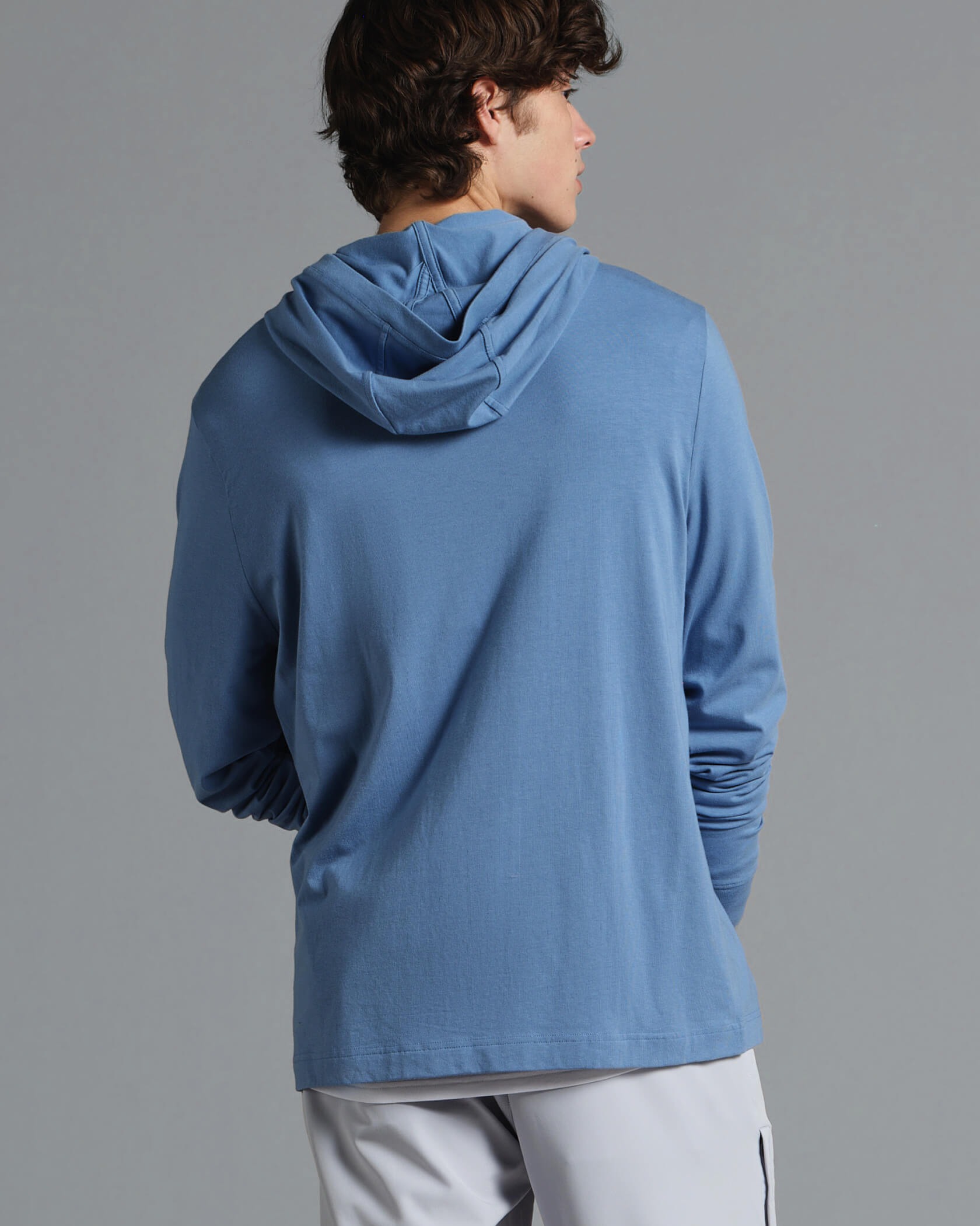 Municipal Enduro Stretch LS Hooded T-Shirt - Denim