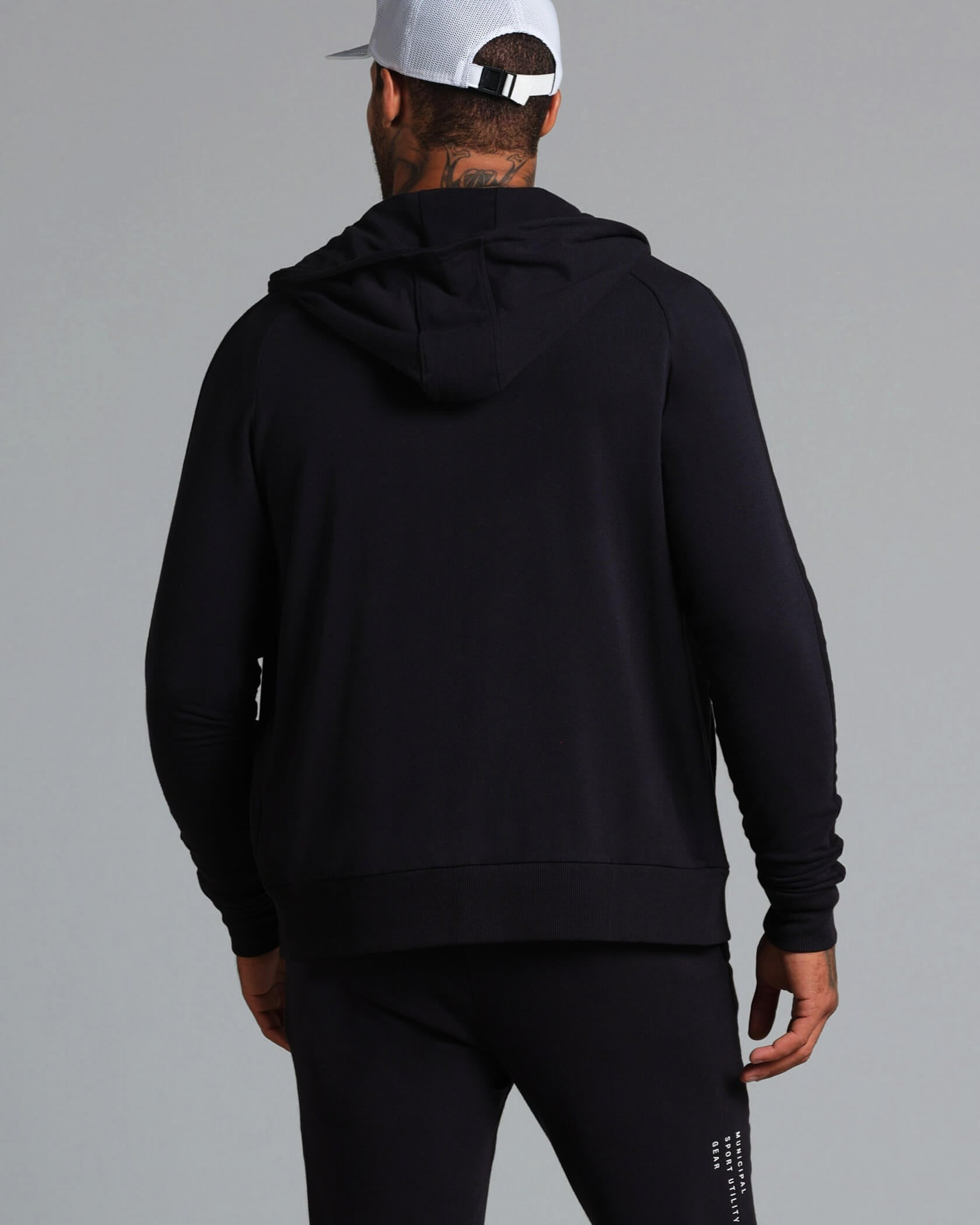 Municipal  Podium Full Zip Hoodie - Black