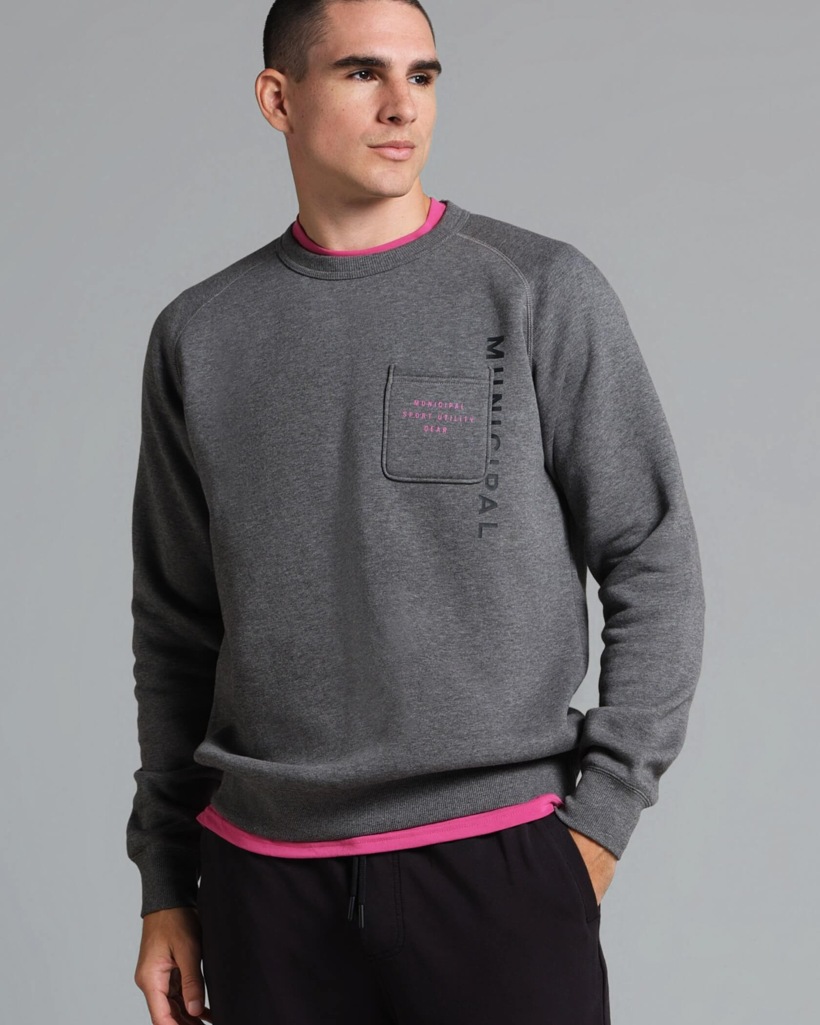 Municipal Training Camp Pocket Crew - Charcoal Heather