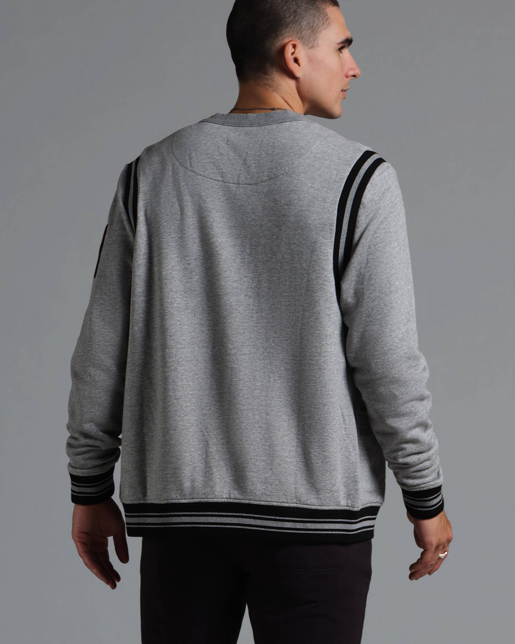 Municipal Varsity Cardigan - Athletic Gray