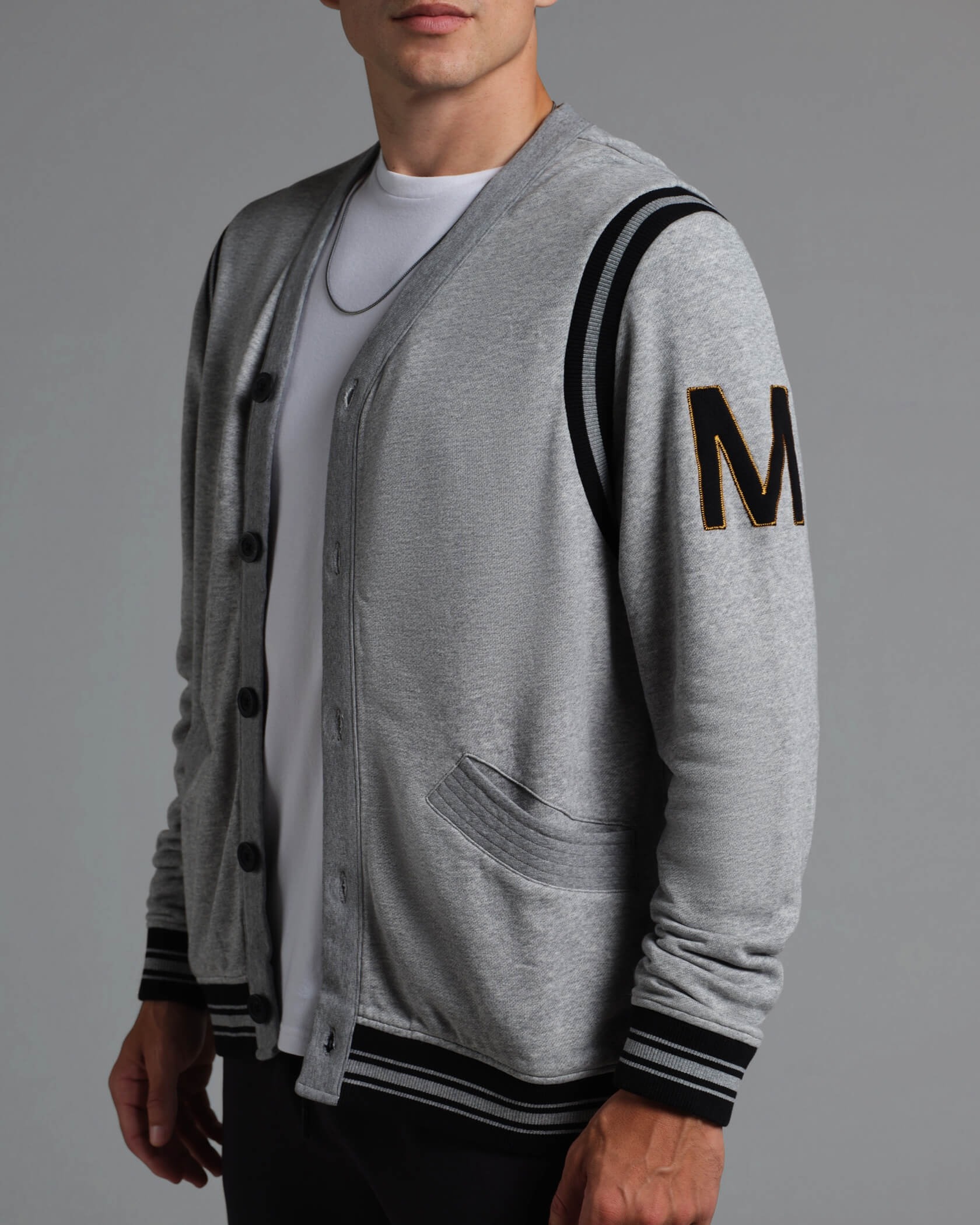 Municipal Varsity Cardigan - Athletic Gray