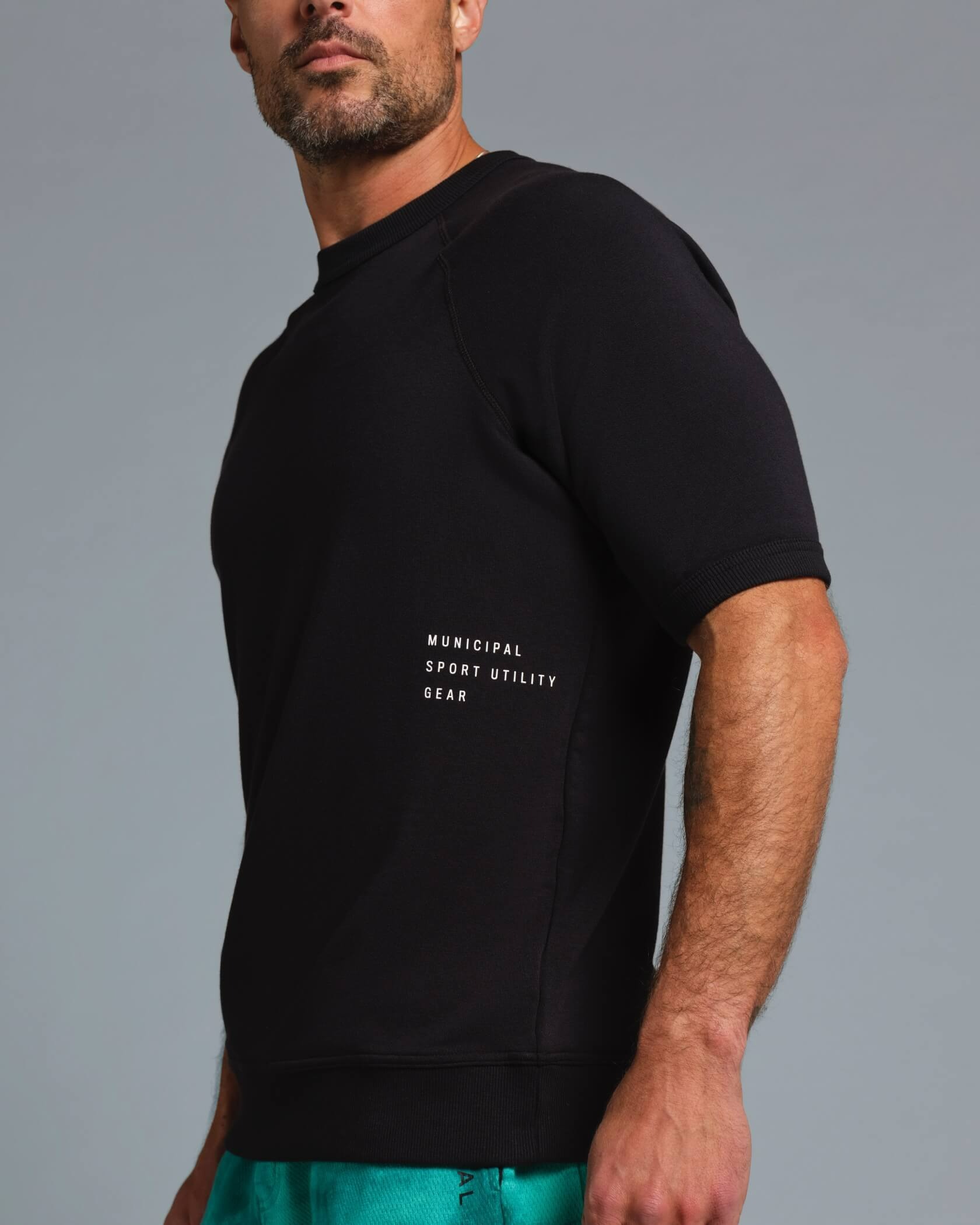 Municipal Podium Short Sleeve Fleece Crew - Black