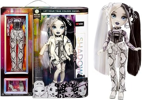 Rainbow High Shadow Series 1 Heather Grayson - Grayscale Fashion Doll