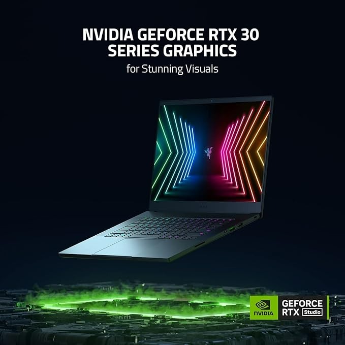 Razer Blade 15 Gaming Laptop: NVIDIA GeForce RTX 3060-11th Gen Intel 8-Core i7 CPU - 16 GB Ram