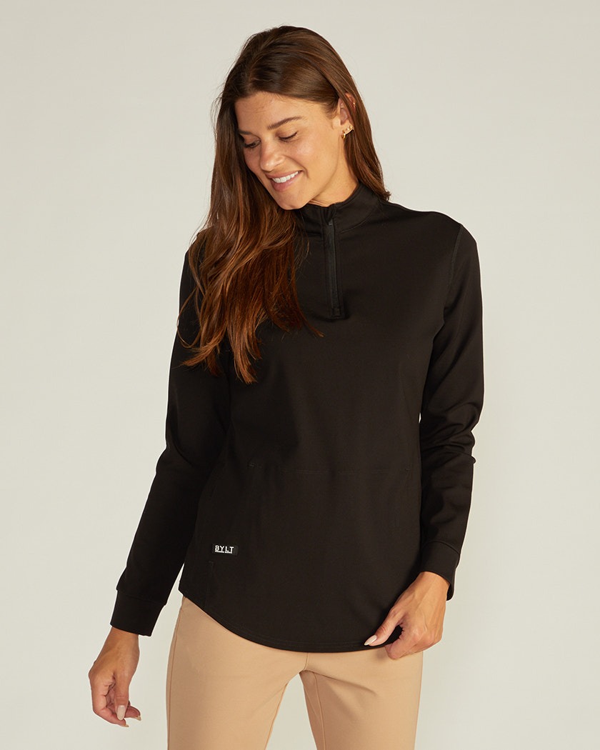 Bylt Women's Fairway Quarter Zip - Black