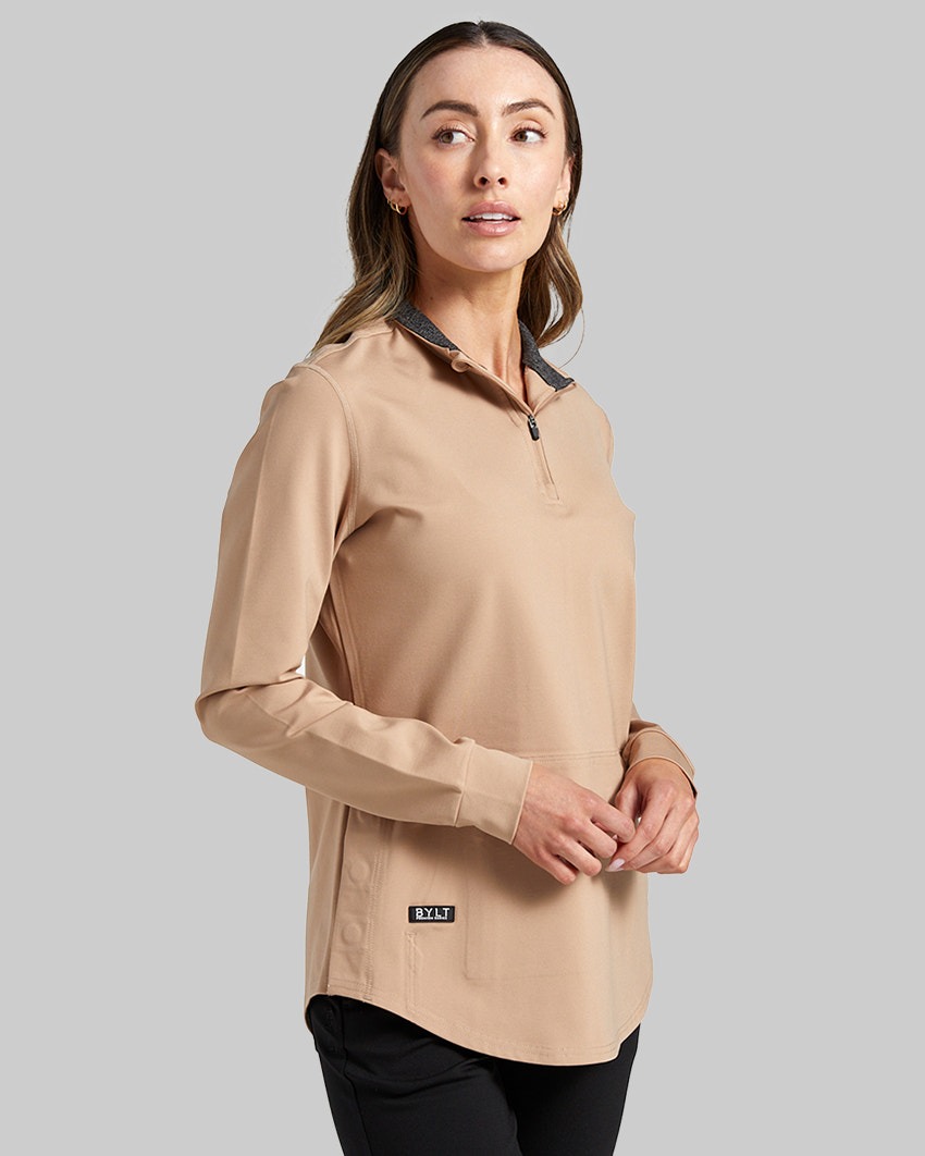 Bylt Women's Fairway Quarter Zip - Dune