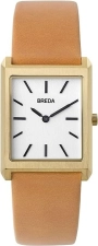 Breda Virgil 1736 Square Wrist Watch with Genuine Leather Band, 26MM