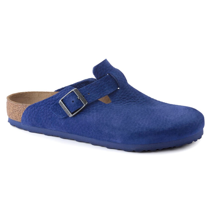 Birkenstock Boston Nubuck Leather - Indigo Blue