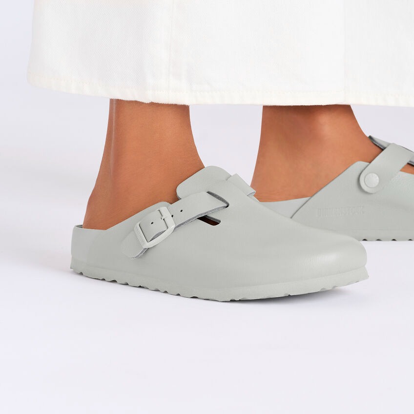 Birkenstock Boston Leather - Mineral Gray