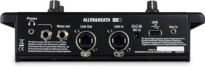 Allen & Heath ME-1 Digital Personal Mixer, 40 Inputs with level and pan control (AH-ME-1)