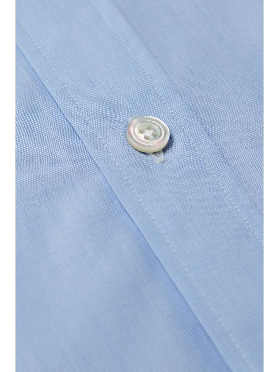 Charvet Cotton-Poplin Shirt - Light Blue