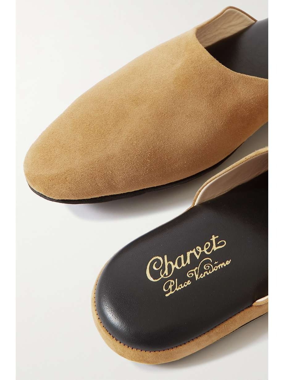 Charvet Suede Slippers - Camel