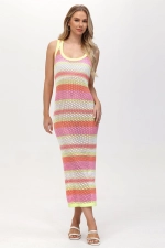 Juicy Couture CROCHET MAXI DRESS - Hot Hot Multi Stripe