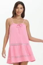 Juicy Couture TOWEL TERRY LACE TRIM TIERED DRESS - Hot Hot
