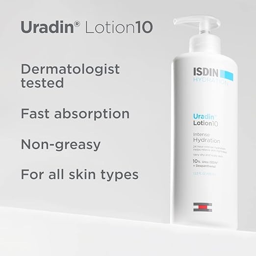 ISDIN Body Lotion Uradin10, 24 Hour Intense Hydration - 13.5 Fl Oz