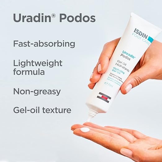 ISDIN Foot Care Cream, Uradin Podos Gel Oil - 2.5 Fl Oz