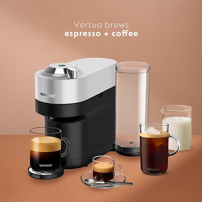 Nespresso Vertuo Pop Deluxe Coffee and Espresso Machine - Silver