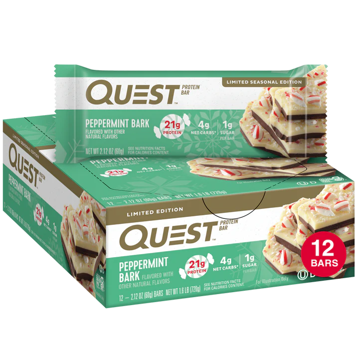 Quest Nutrition Peppermint Bark Protein Bars