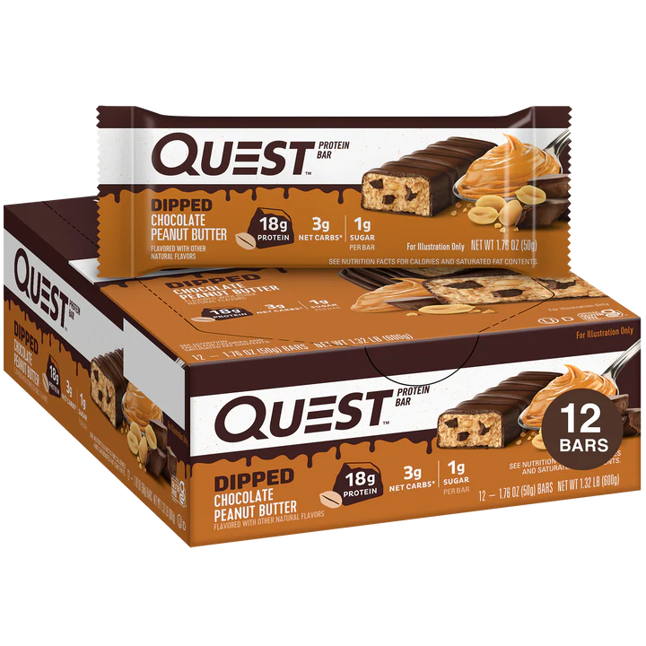 Quest Nutrition Dipped Chocolate Peanut Butter Protein Bar