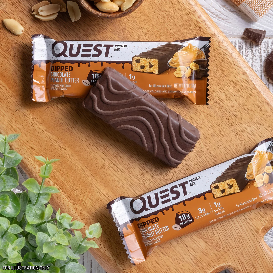 Quest Nutrition Dipped Chocolate Peanut Butter Protein Bar