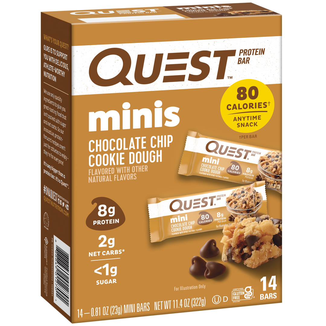 Quest Nutrition Mini Chocolate Chip Cookie Dough Protein Bars