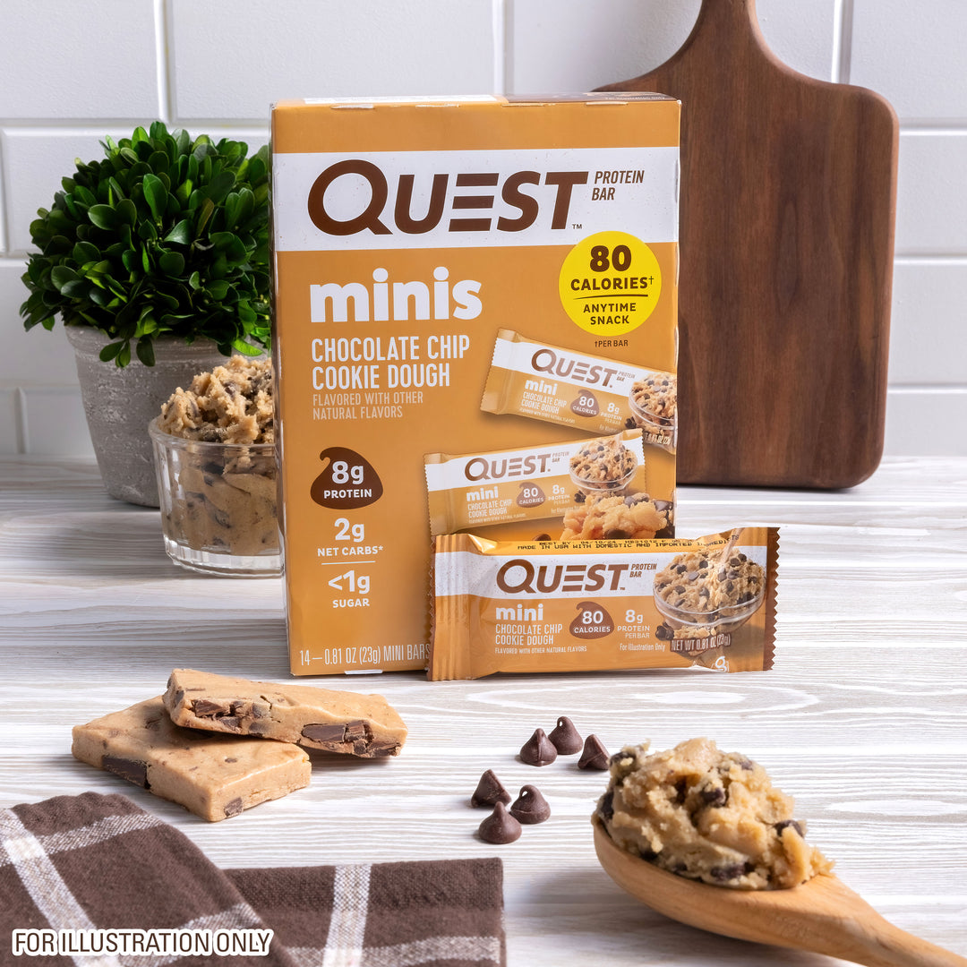 Quest Nutrition Mini Chocolate Chip Cookie Dough Protein Bars