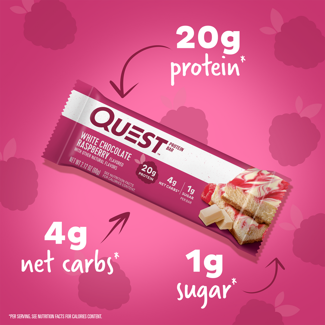 Quest Nutrition White Chocolate Raspberry Protein Bars