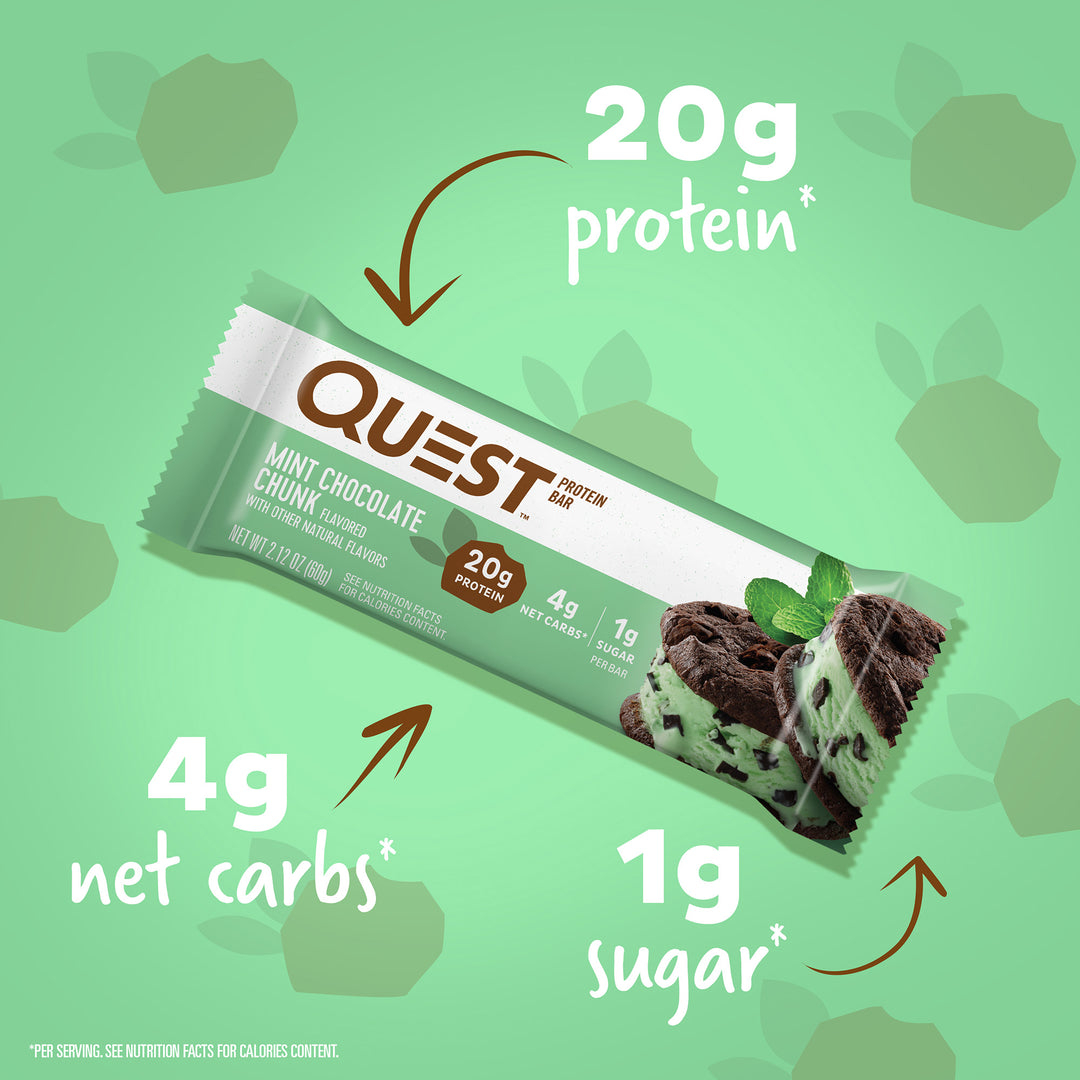 Quest Nutrition Mint Chocolate Chunk Protein Bars