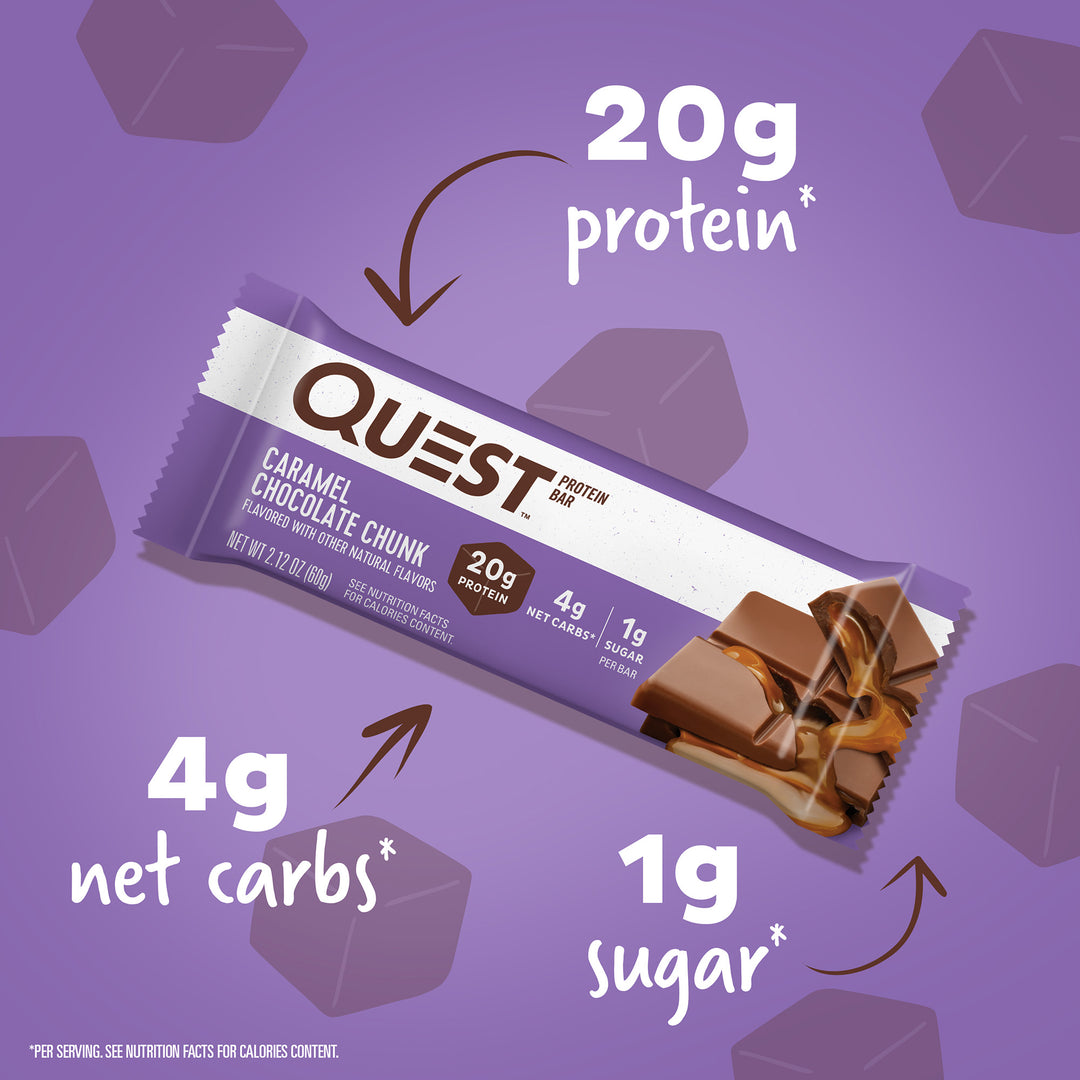 Quest Nutrition Caramel Chocolate Chunk Protein Bars